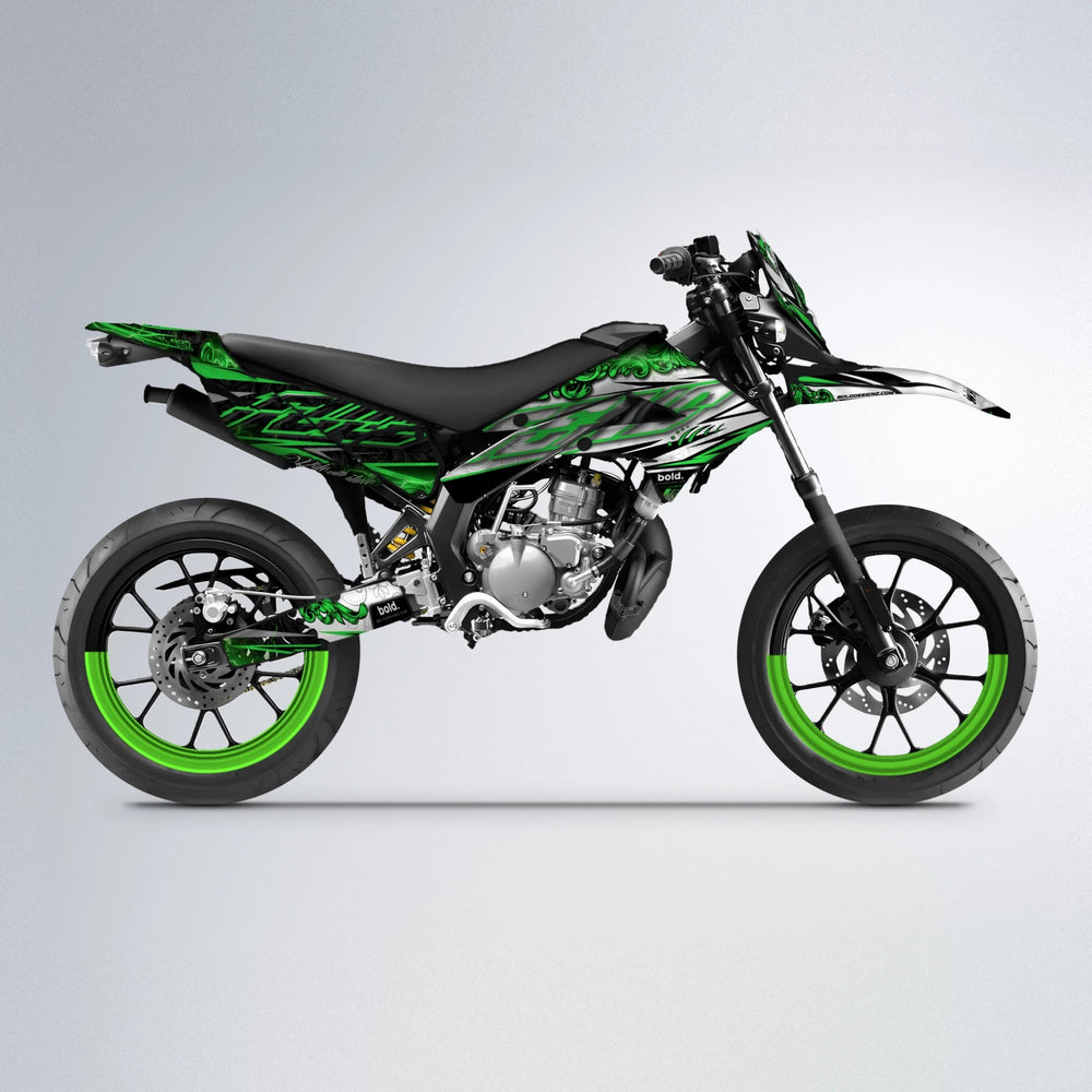 TIDAL Derbi Senda supermoto graphics kit in Green