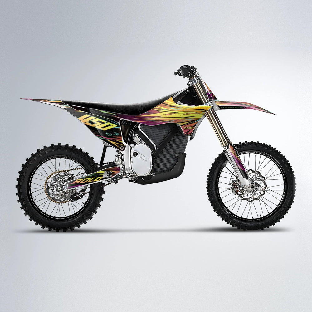 TOTH Stark Varg MX motocross graphics kit in Pink & Yellow