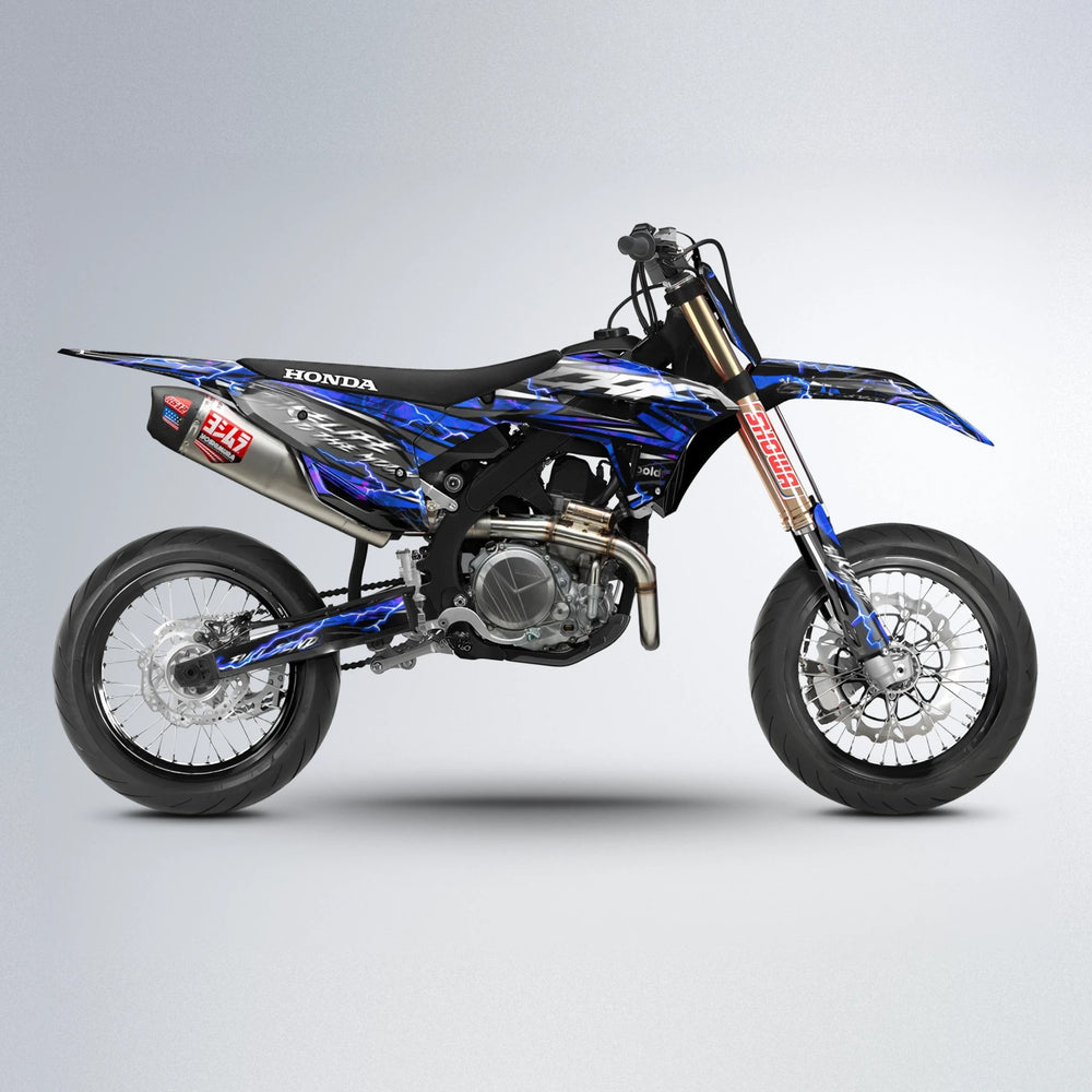 TRINITY Honda supermoto graphics kit in Blue