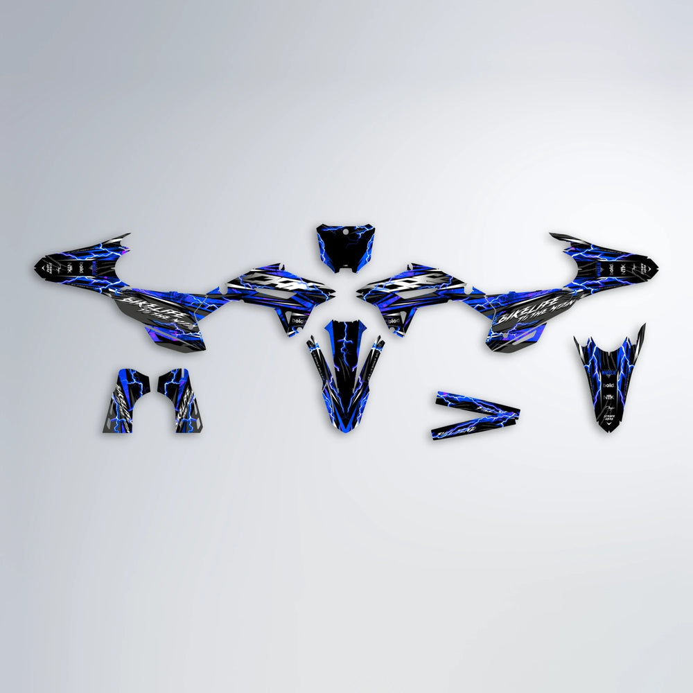 TRINITY Honda graphics kit parts layout in Blue