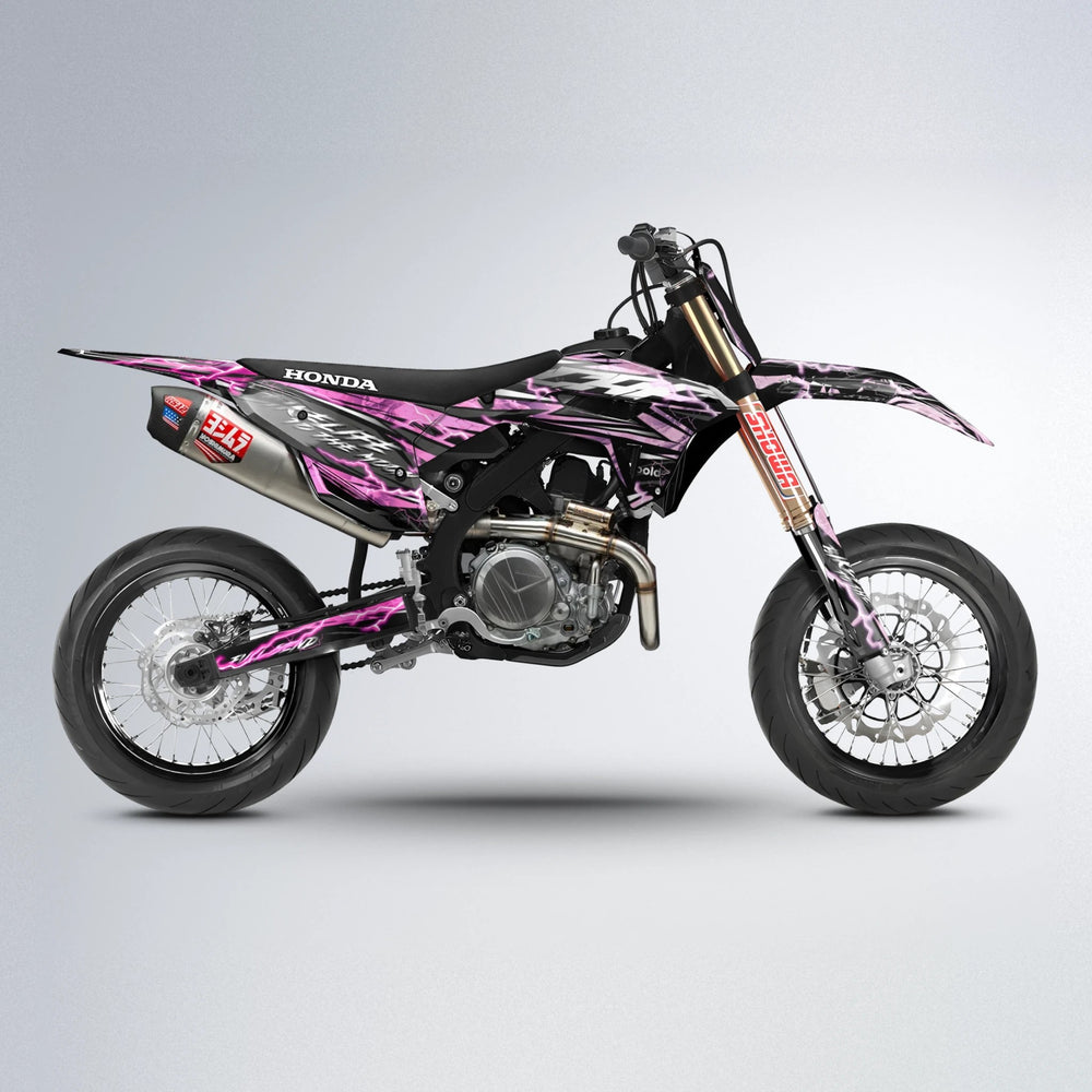 TRINITY Honda supermoto graphics kit in Flamingo