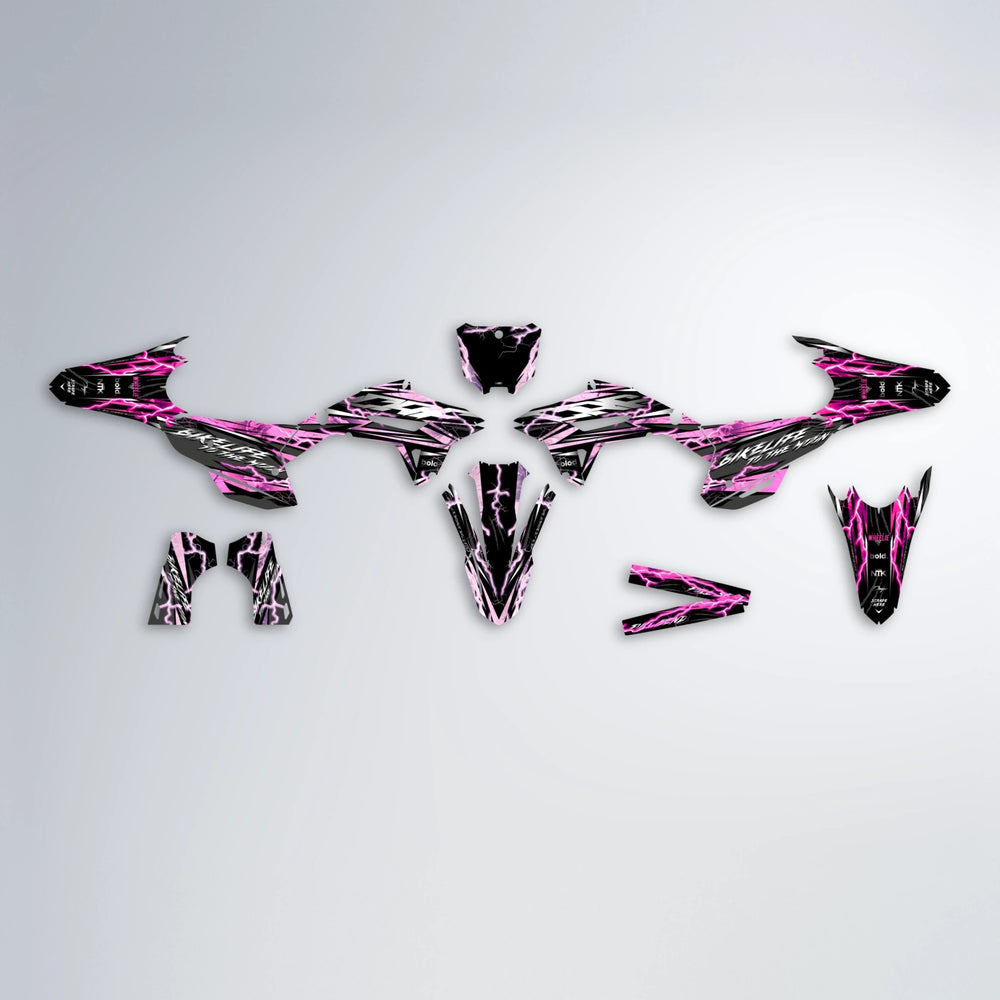 TRINITY Honda graphics kit parts layout in Flamingo