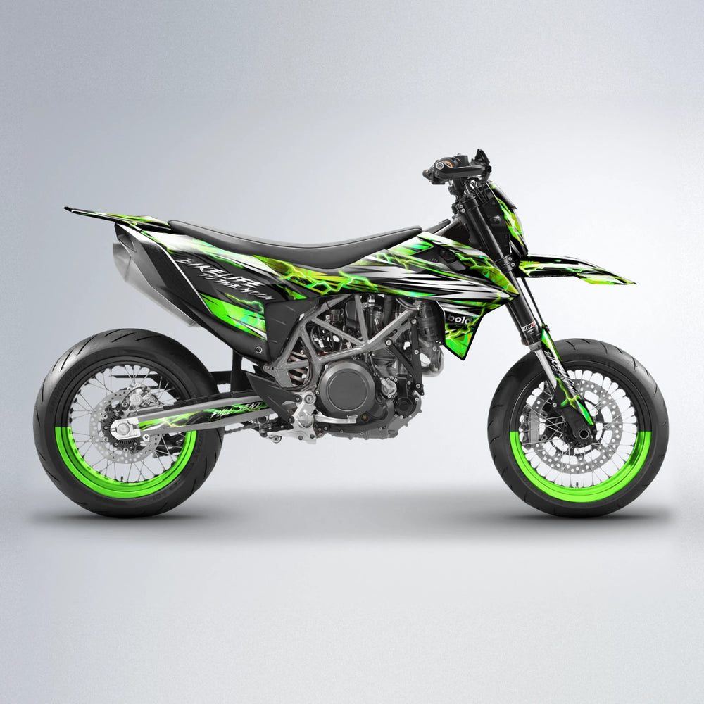TRINITY KTM SMC 690 supermoto graphics kit in Green