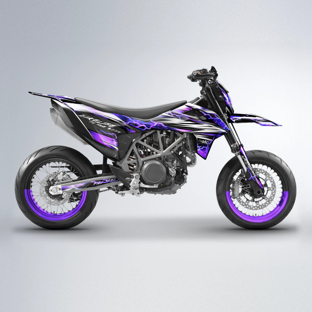 TRINITY KTM SMC 690 supermoto graphics kit in Purple