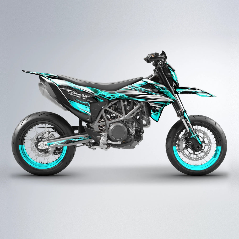TRINITY KTM SMC 690 supermoto graphics kit in Teal