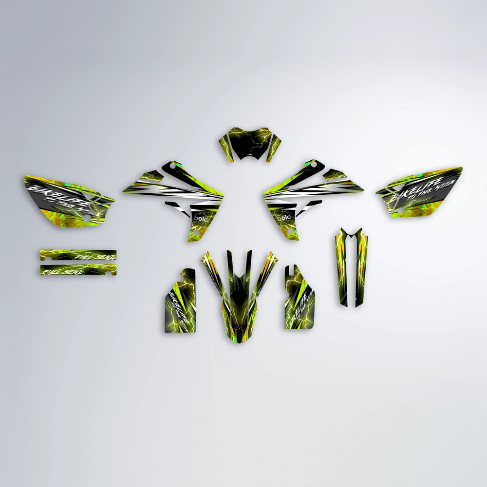 TRINITY Rieju MRT graphics kit parts layout in Olive
