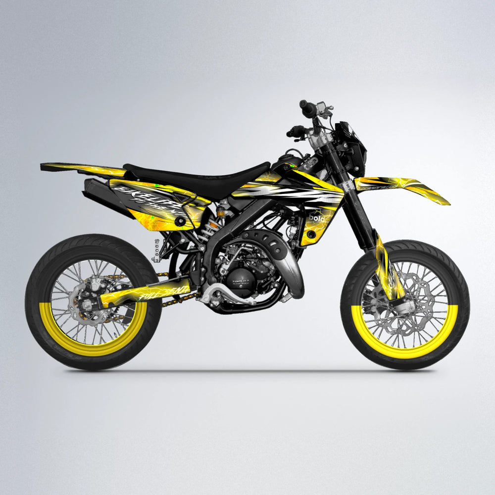 TRINITY Rieju MRT supermoto graphics kit in Yellow