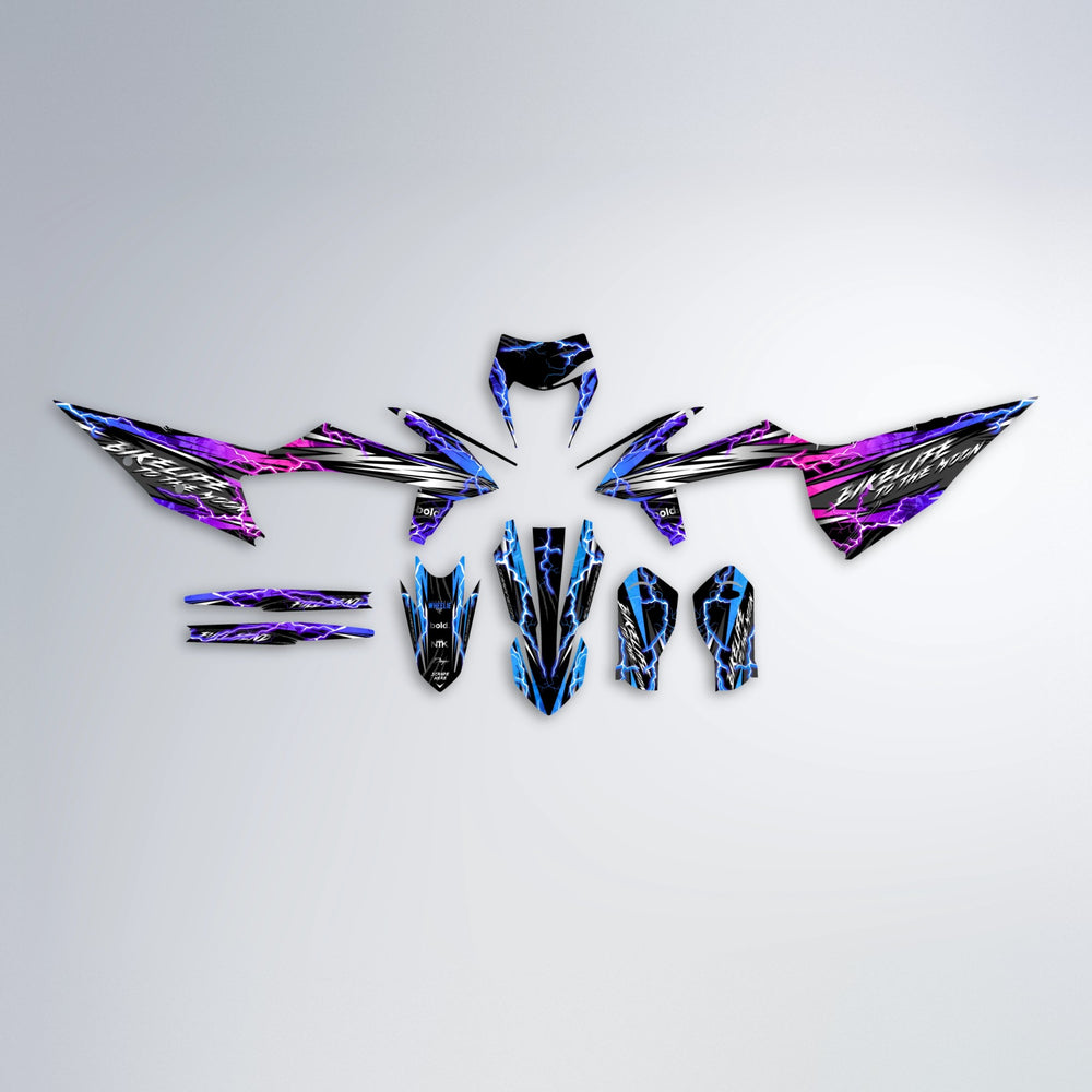 TRINITY graphics kit parts layout in Blue Purple Fade