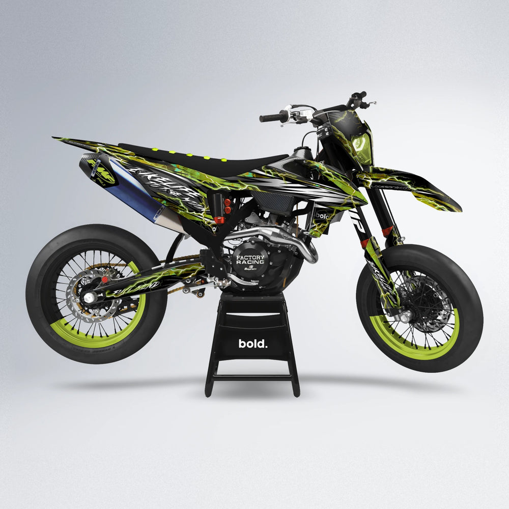 TRINITY supermoto graphics kit in Olive