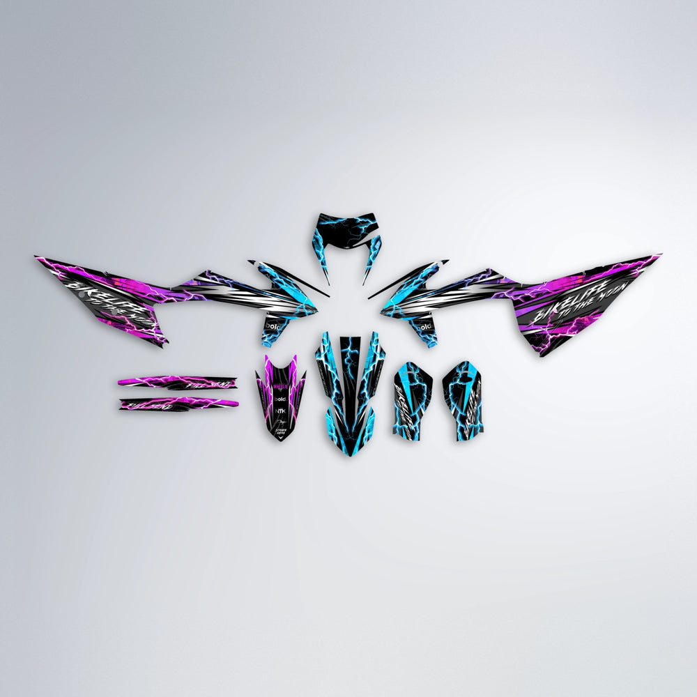 TRINITY graphics kit parts layout in Pink & Light Blue