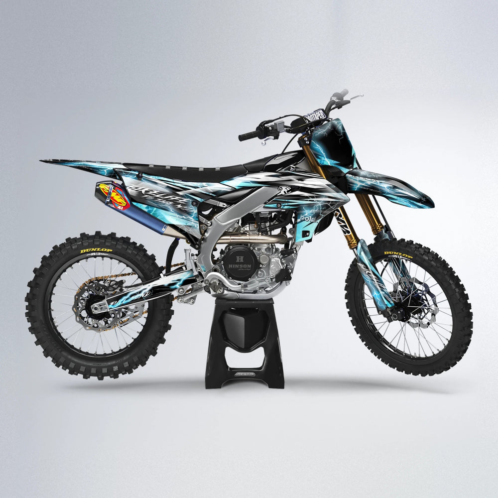TRINITY Yamaha YZF MX motocross graphics kit in Light Blue & White