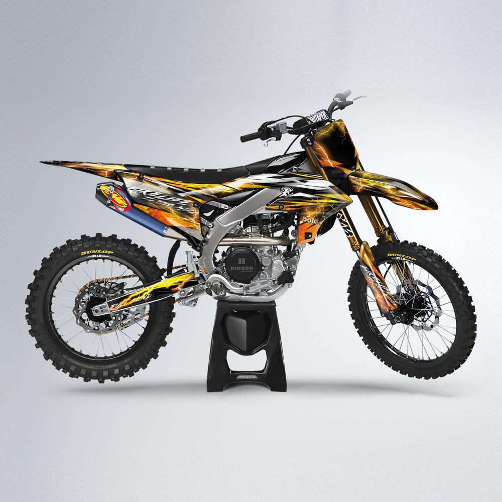 TRINITY Yamaha YZF MX motocross graphics kit in Orange & Yellow