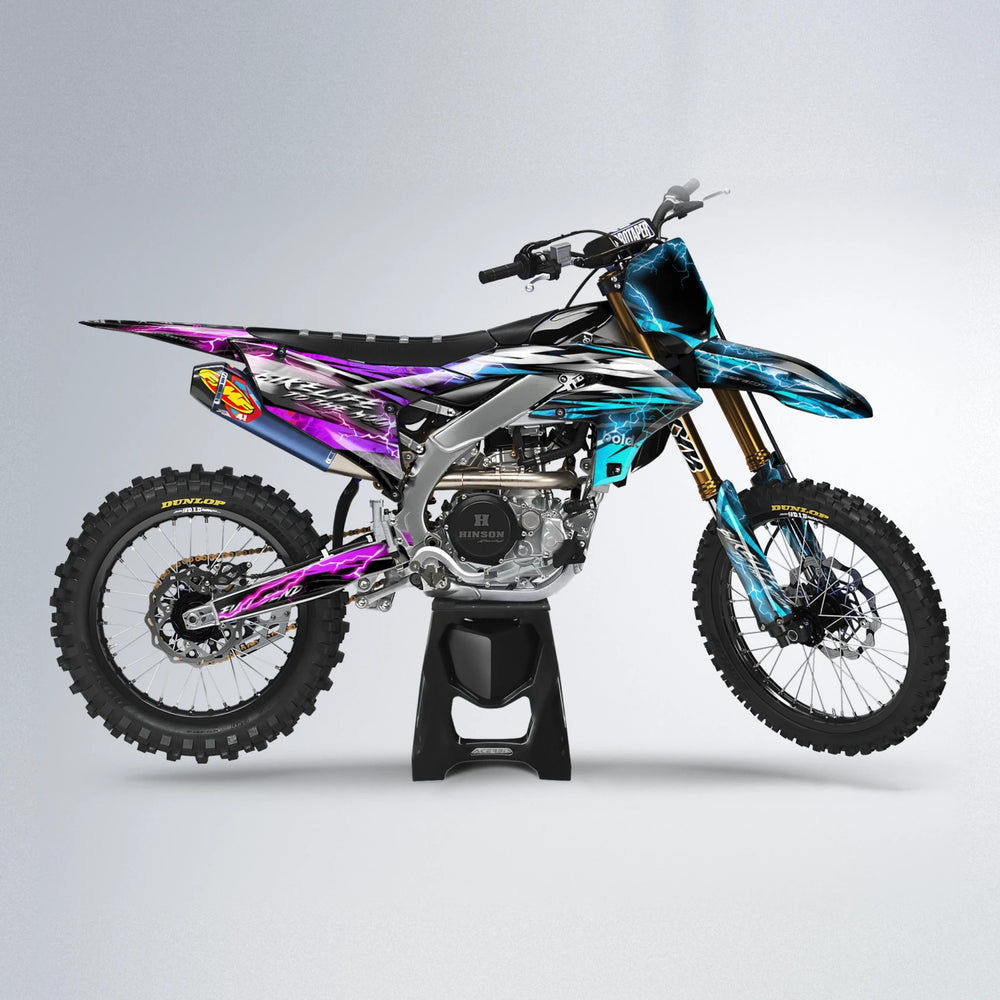 TRINITY Yamaha YZF MX motocross graphics kit in Pink & Light Blue