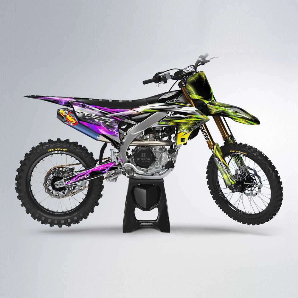 TRINITY Yamaha YZF MX motocross graphics kit in Purple & Yellow