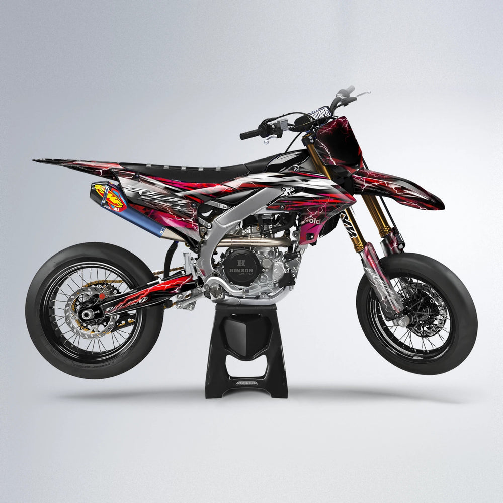 TRINITY Yamaha YZF SM supermoto graphics kit in Black & Red