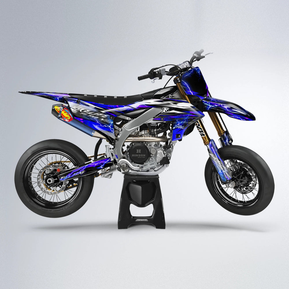 TRINITY Yamaha YZF SM supermoto graphics kit in Blue
