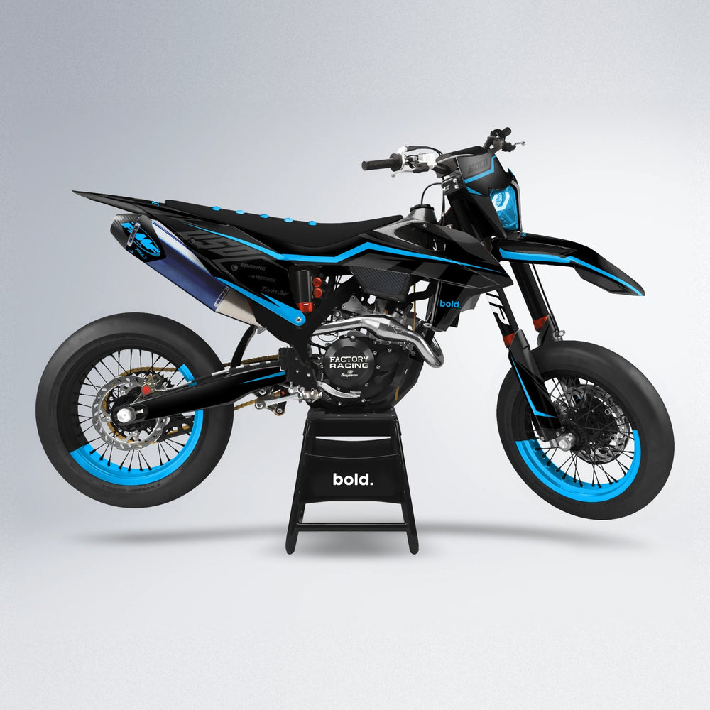 TRONIC supermoto graphics kit in Blue