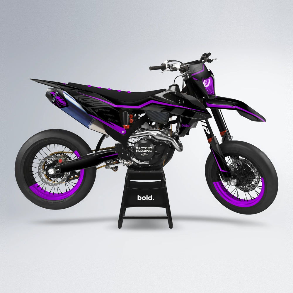 TRONIC supermoto graphics kit in Purple
