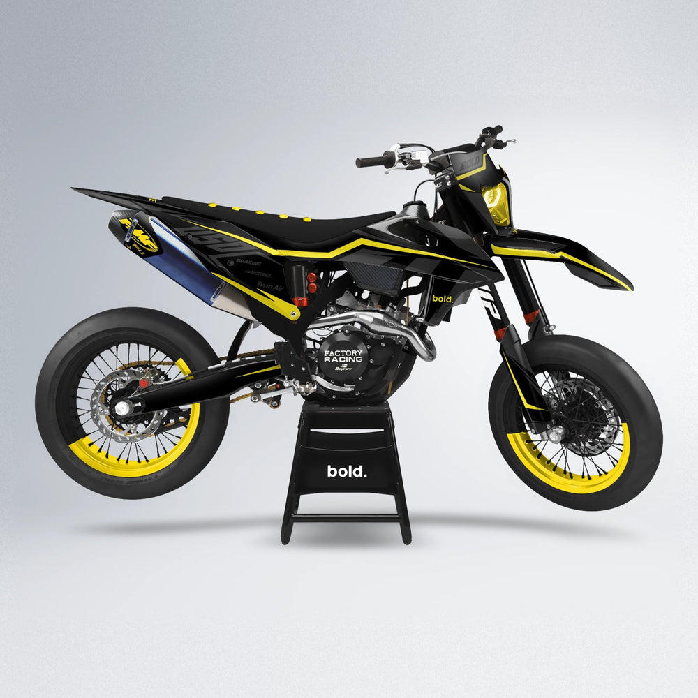TRONIC supermoto graphics kit in Yellow