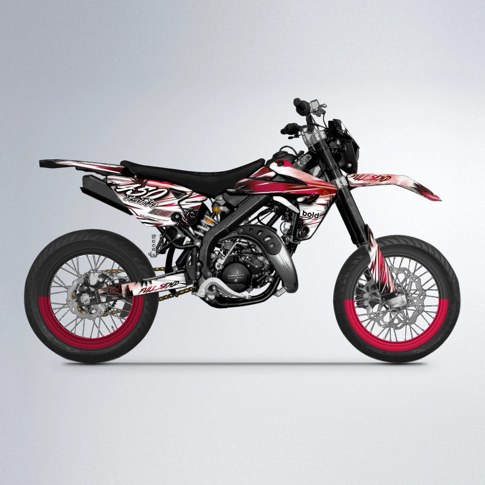 TROPIC Rieju MRT supermoto graphics kit in Black & Red