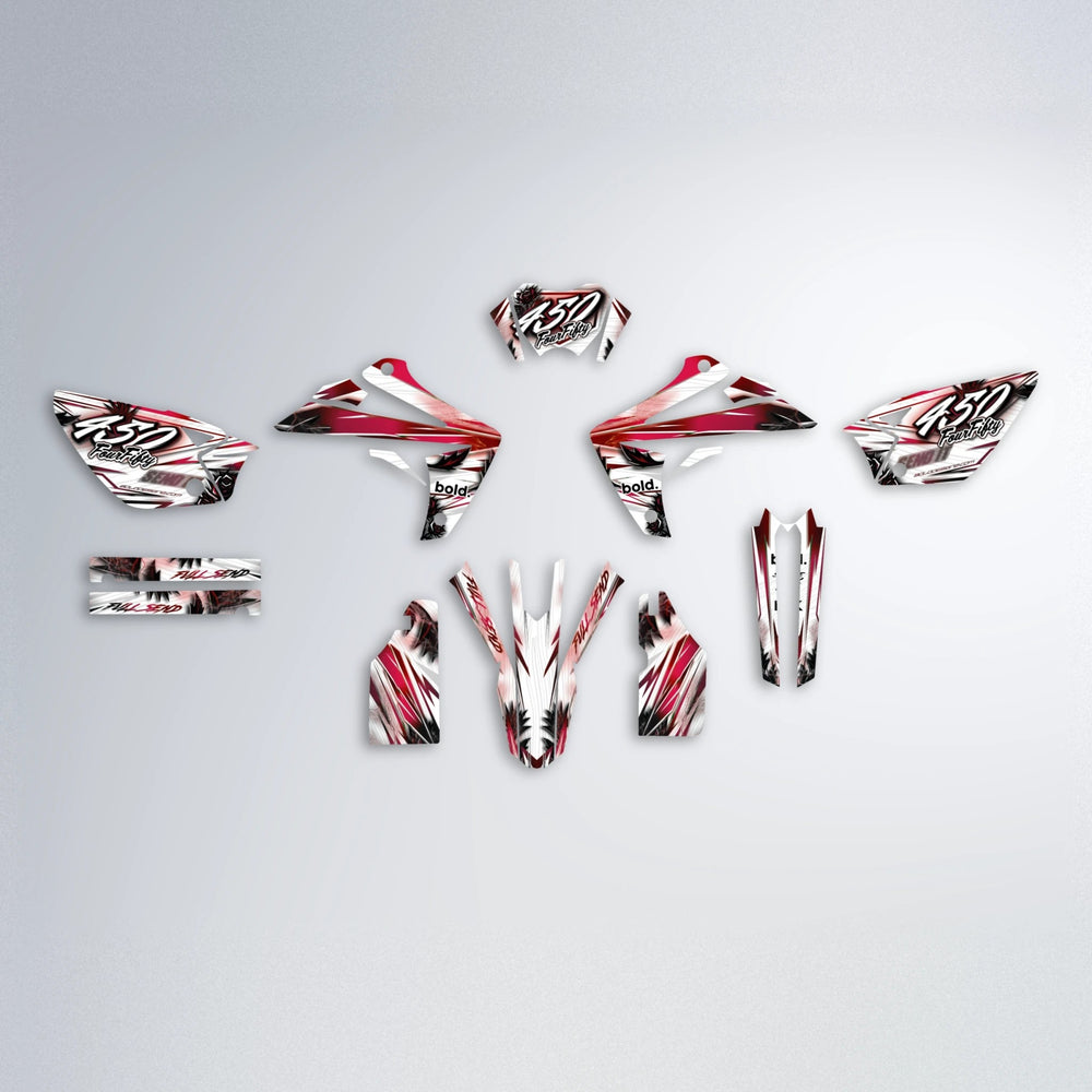 TROPIC Rieju MRT graphics kit parts layout in Black & Red