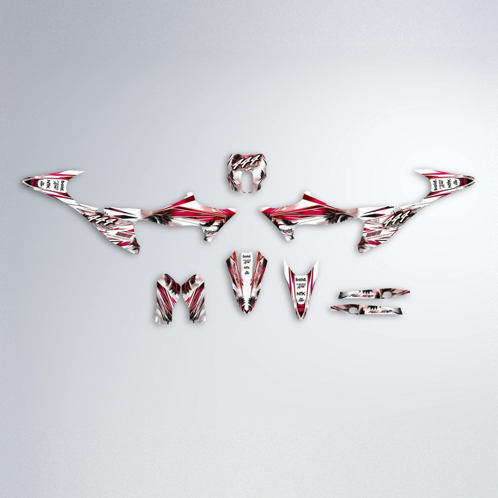 TROPIC Stark Varg SM graphics kit parts layout in Black & Red