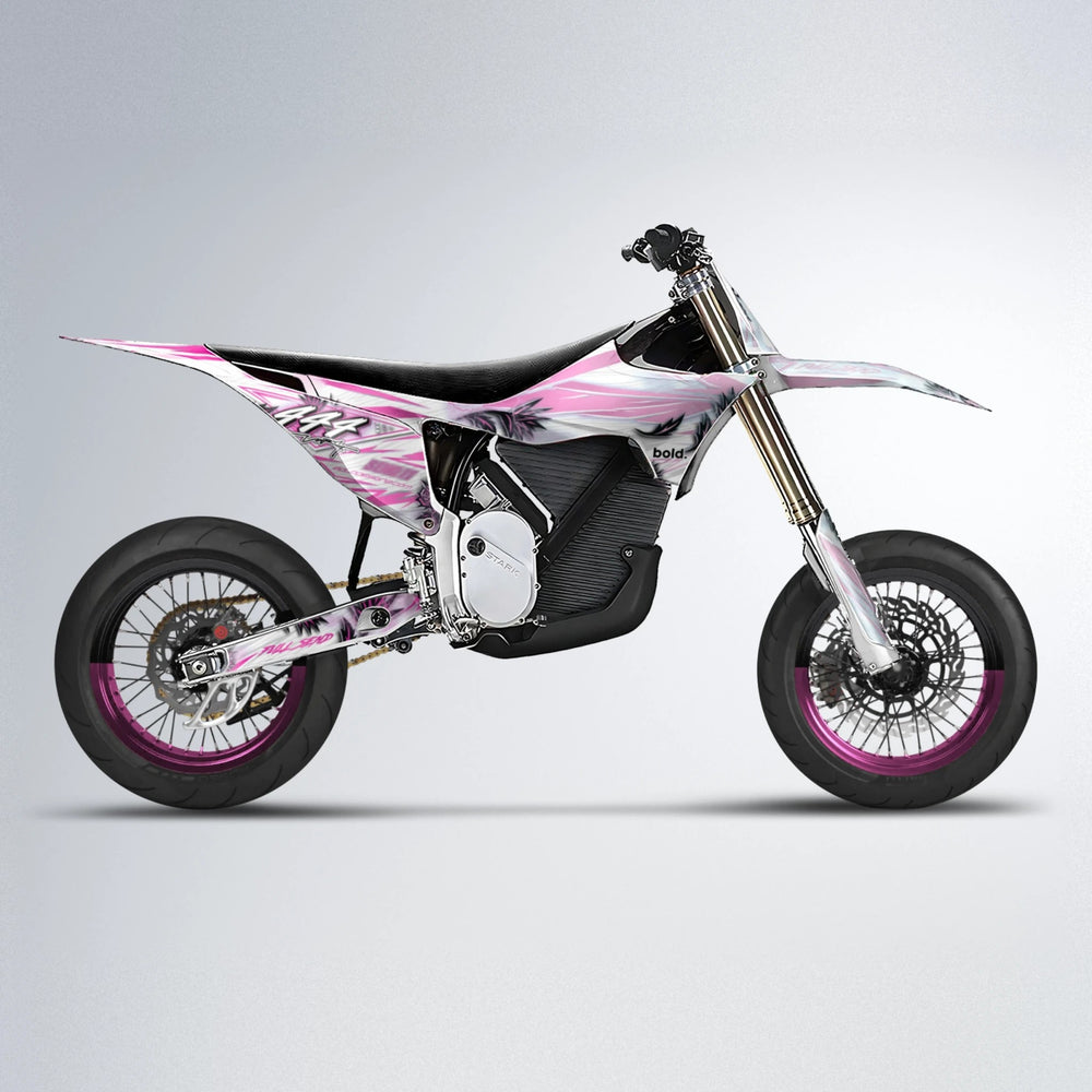 TROPIC Stark Varg SM supermoto graphics kit in Flamingo
