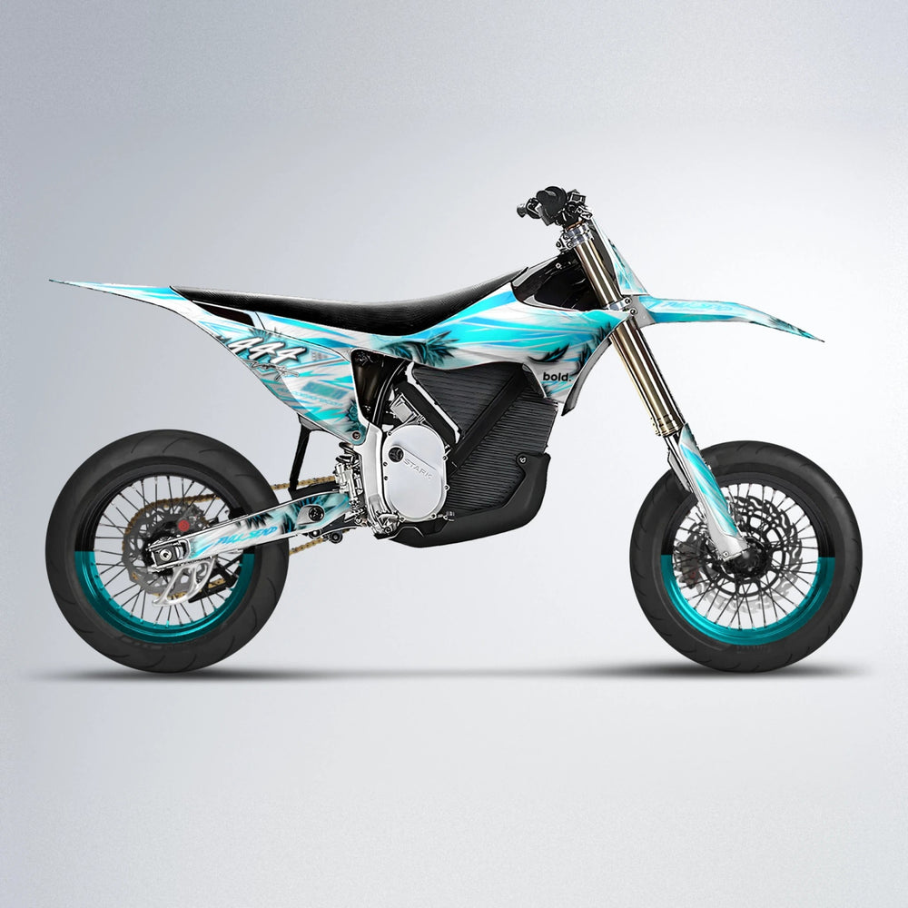 TROPIC Stark Varg SM supermoto graphics kit in Teal