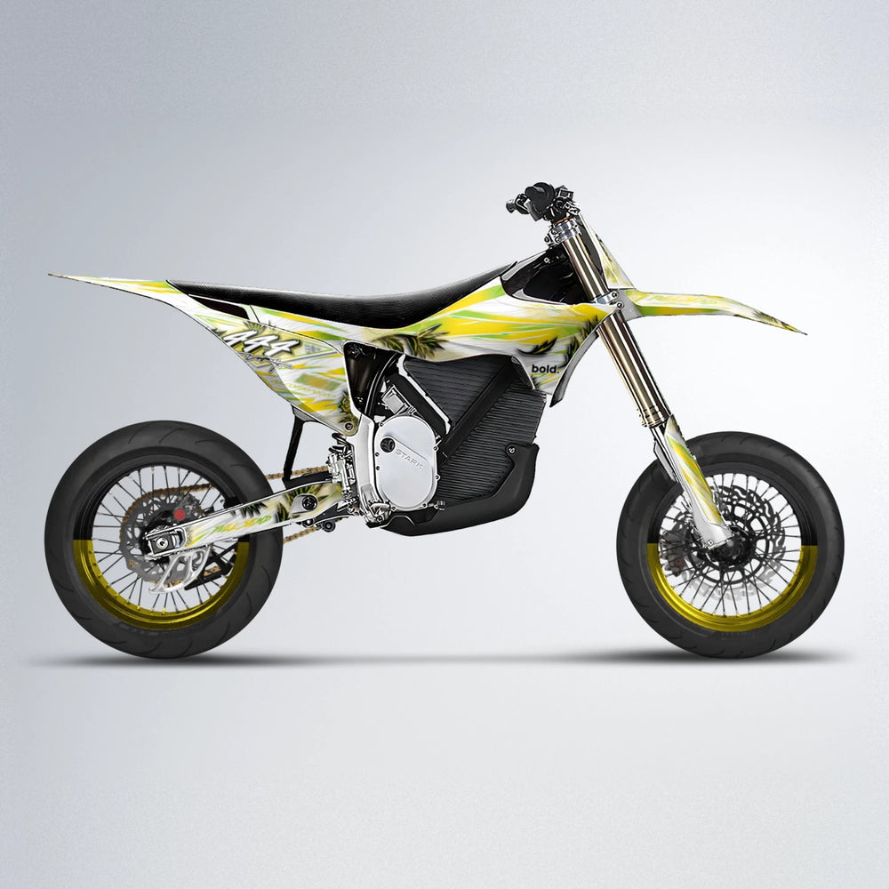 TROPIC Stark Varg SM supermoto graphics kit in Yellow