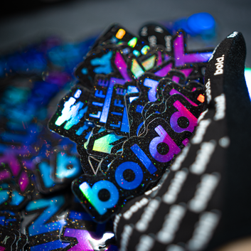 Holographic Sticker Bundle Purple fade Glitter
