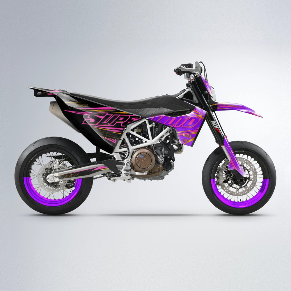 VELOCITY Husqvarna 701 supermoto graphics kit in Custom Colour