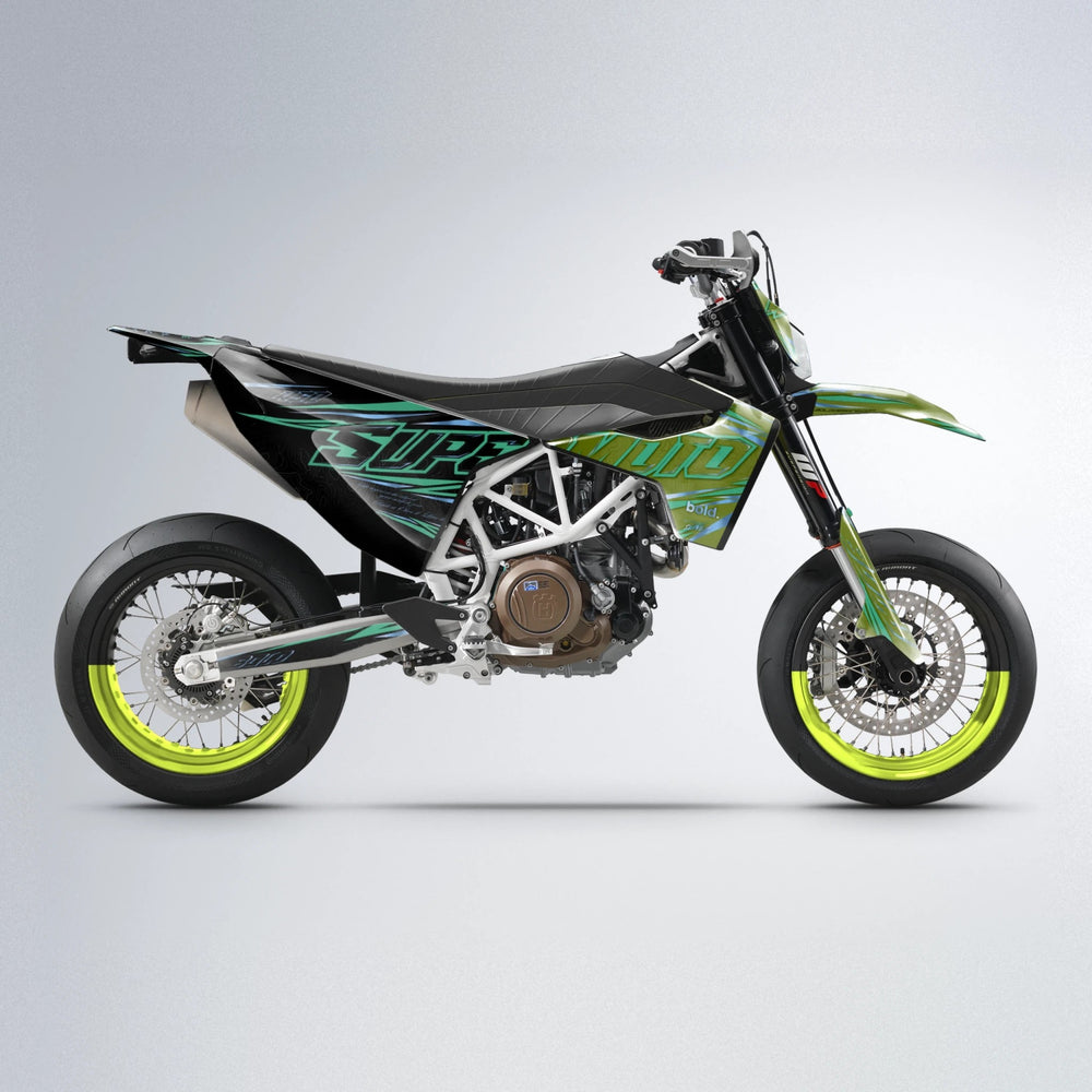 VELOCITY Husqvarna 701 supermoto graphics kit in Olive