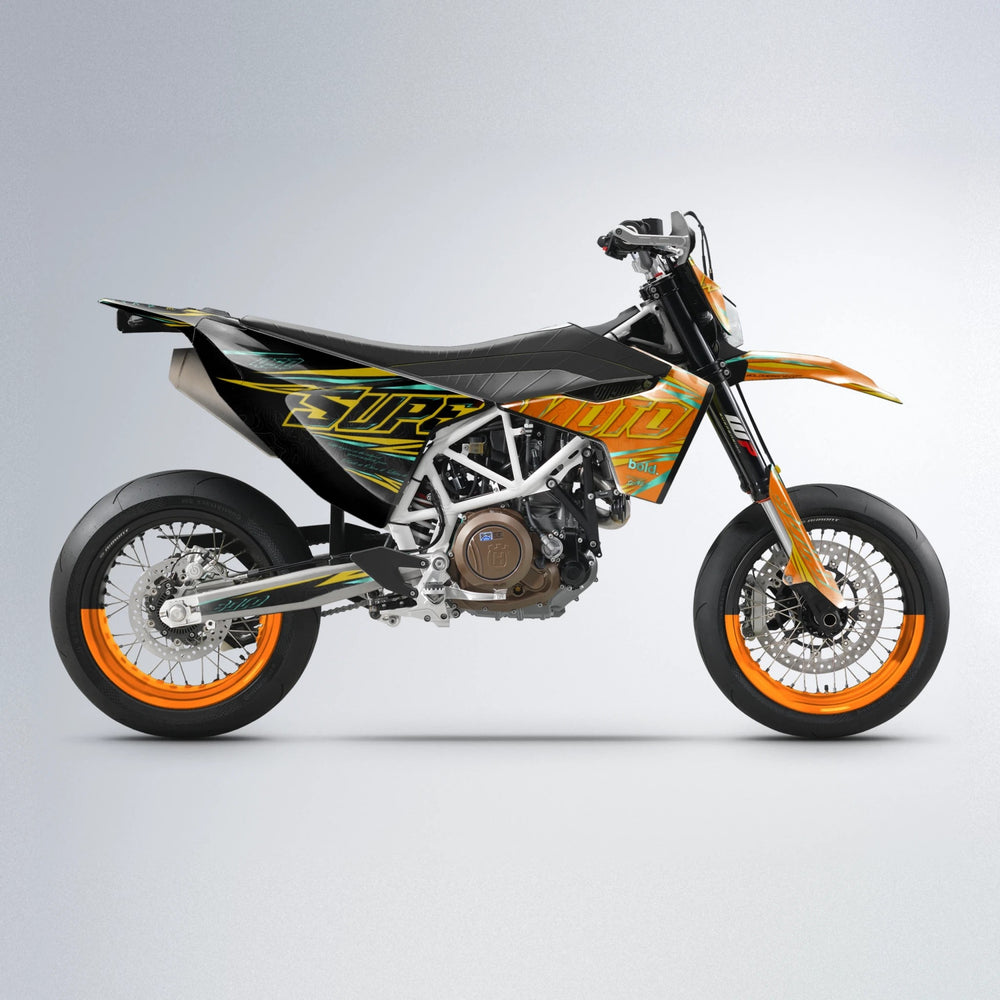 VELOCITY Husqvarna 701 supermoto graphics kit in Orange