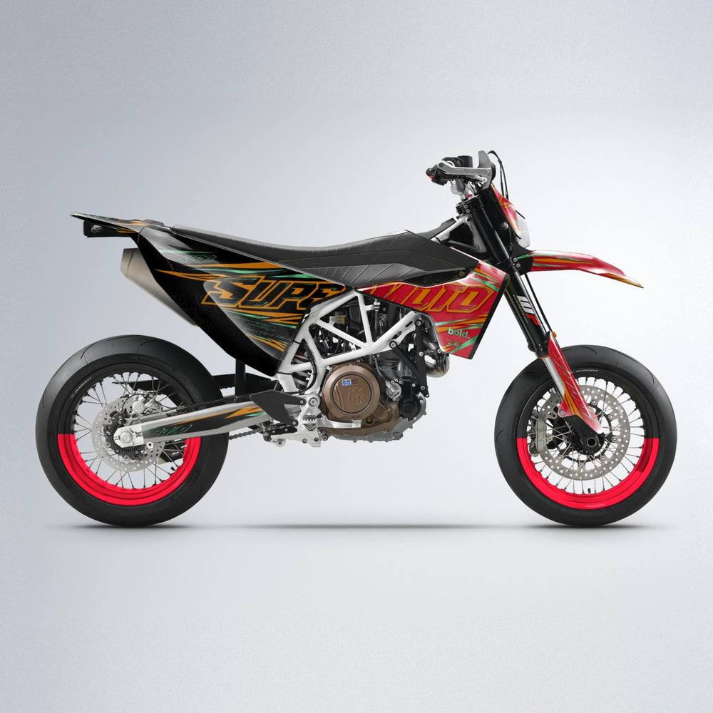VELOCITY Husqvarna 701 supermoto graphics kit in Red