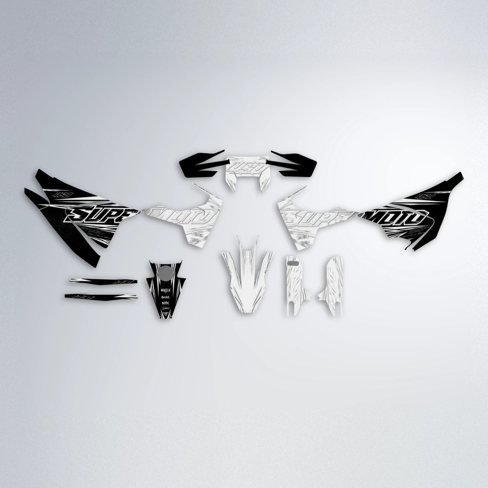 VELOCITY Husqvarna 701 graphics kit parts layout in White