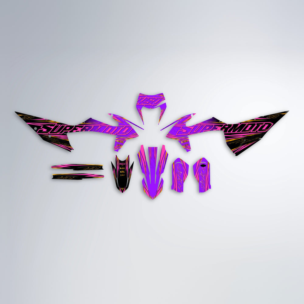 VELOCITY graphics kit parts layout in Custom Colour