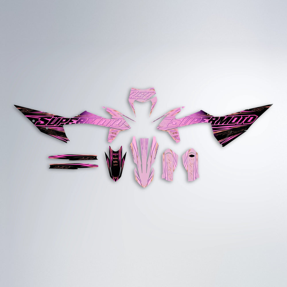 VELOCITY graphics kit parts layout in Flamingo