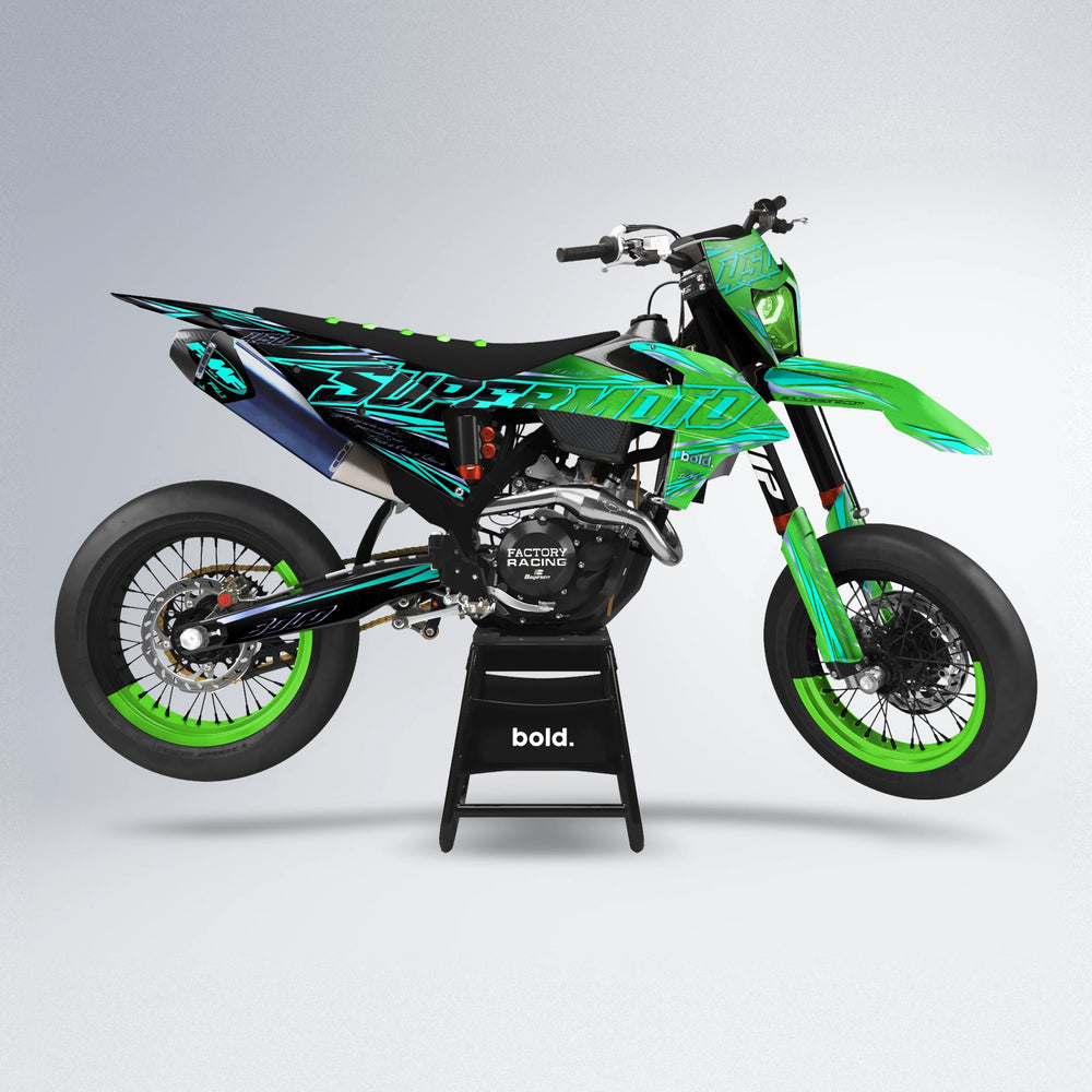 VELOCITY supermoto graphics kit in Green