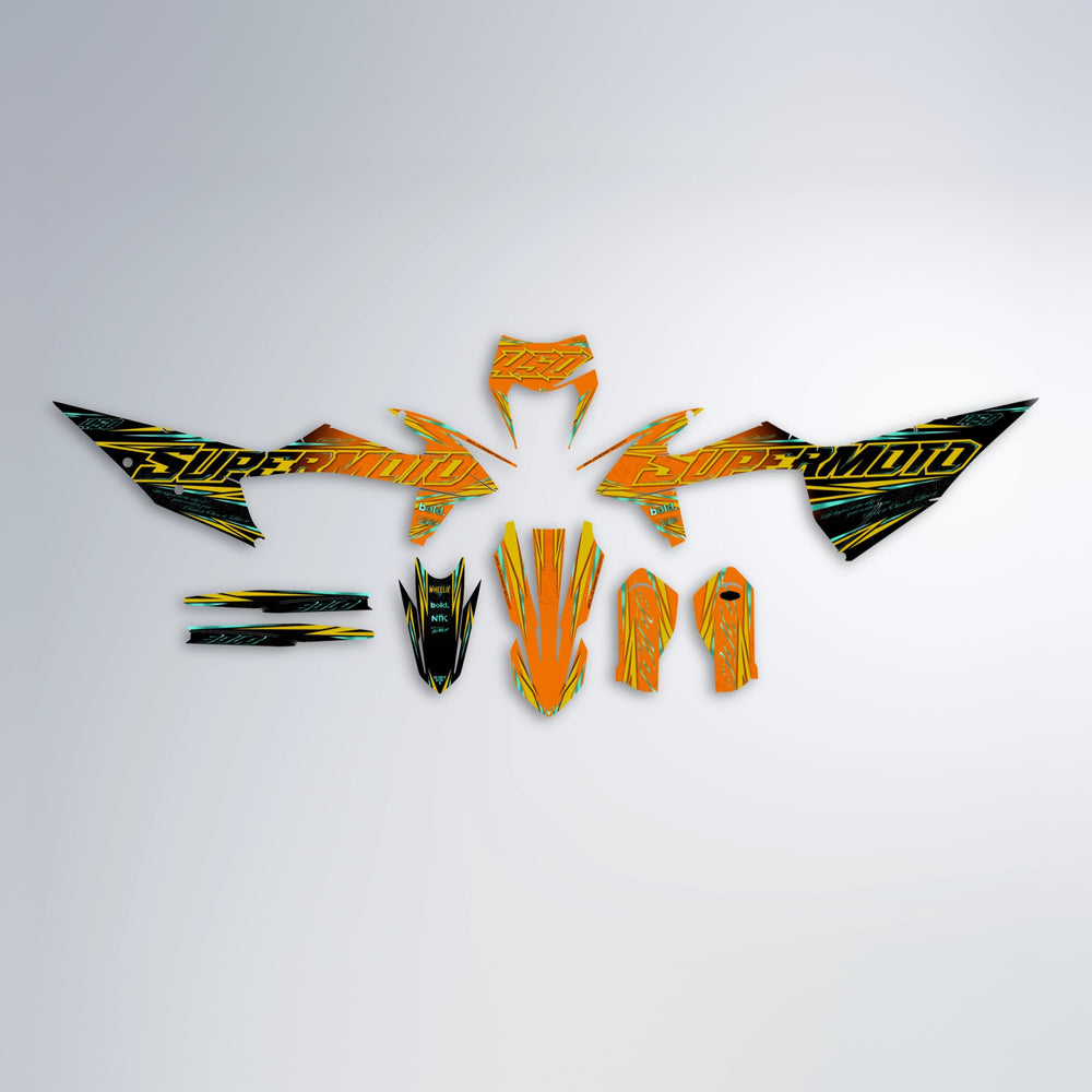 VELOCITY graphics kit parts layout in Orange