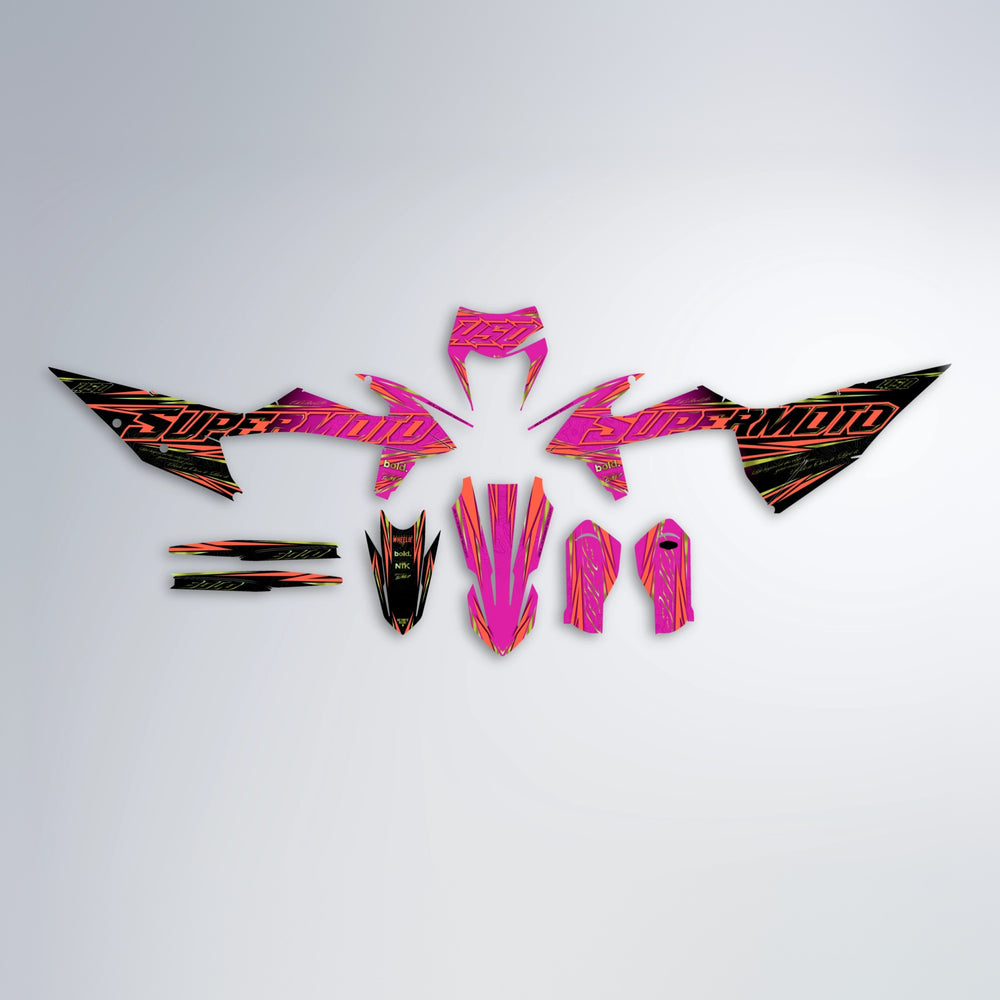 VELOCITY graphics kit parts layout in Pink