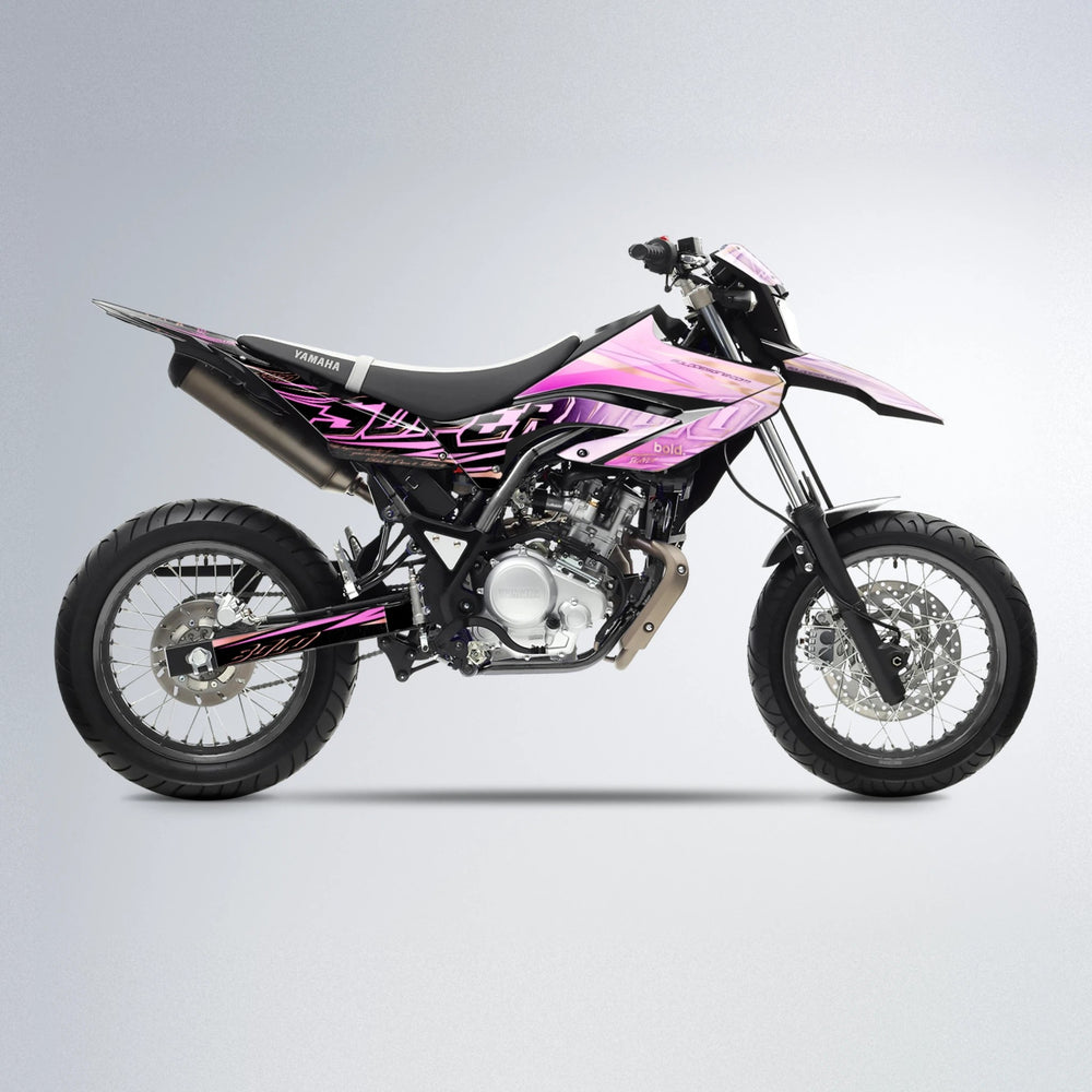 VELOCITY Yamaha WR 125X supermoto graphics kit in Flamingo
