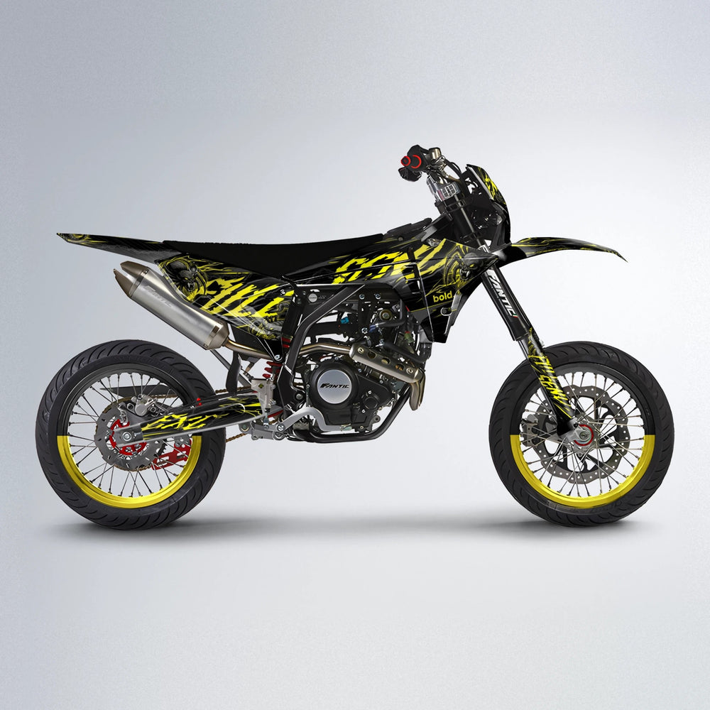 VENOM Fantic supermoto graphics kit in Yellow