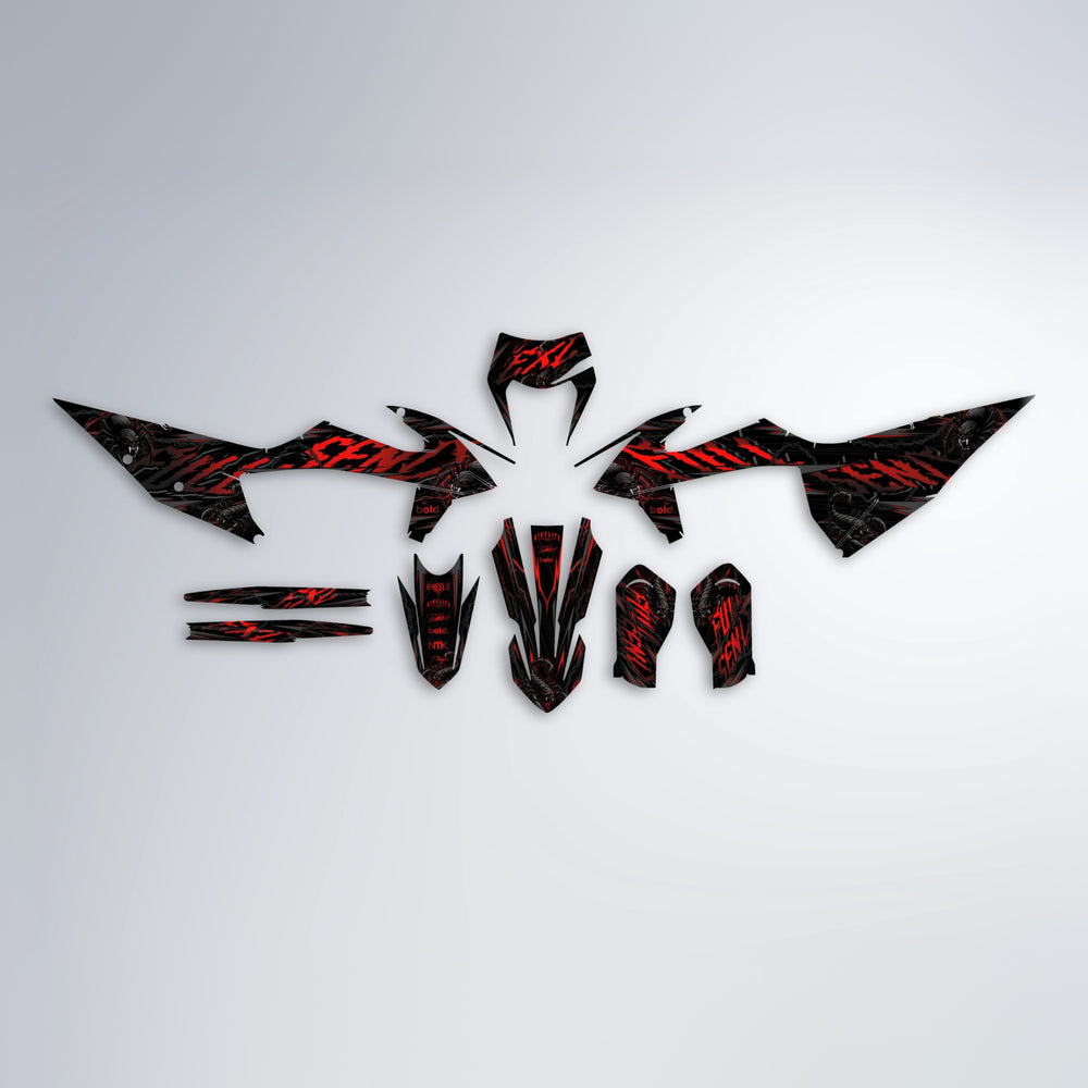 VENOM graphics kit parts layout in Black & Red