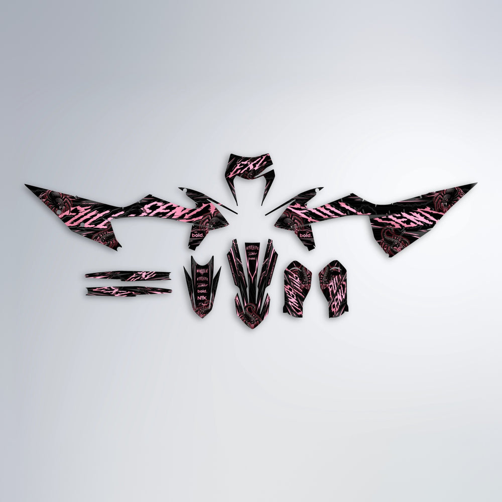 VENOM graphics kit parts layout in Sakura Pink