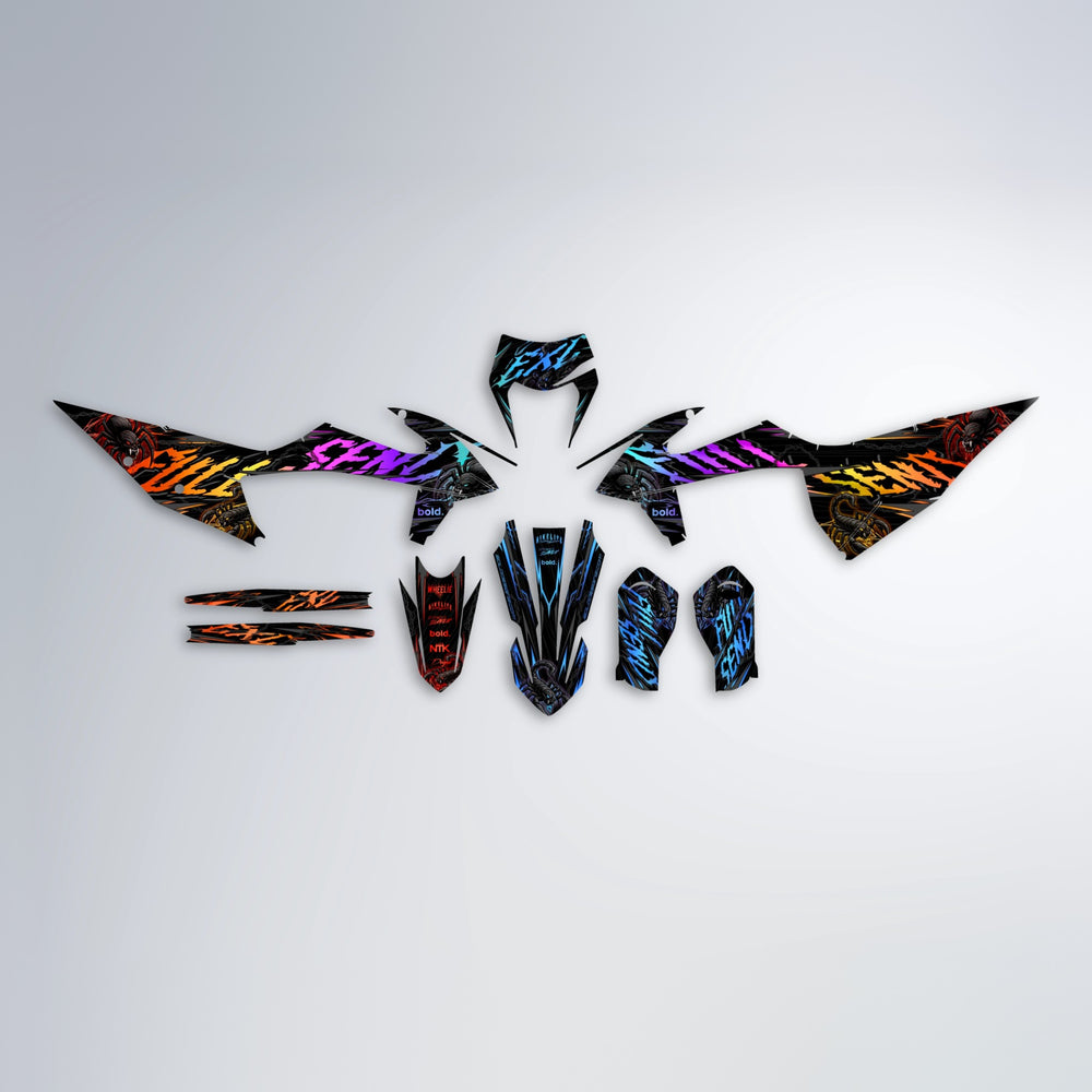 VENOM graphics kit parts layout in Sunset Fade