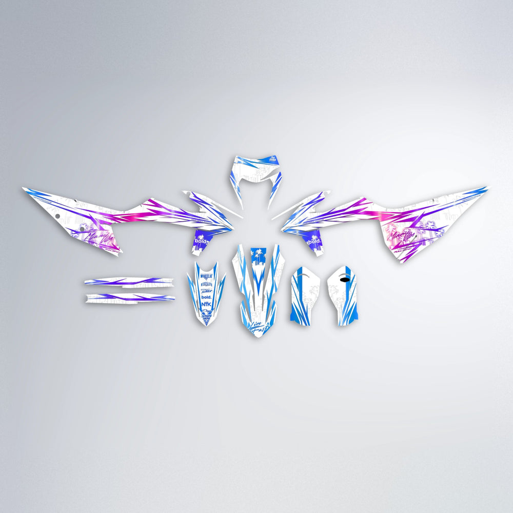VICTORY graphics kit parts layout in Blue Purple Fade