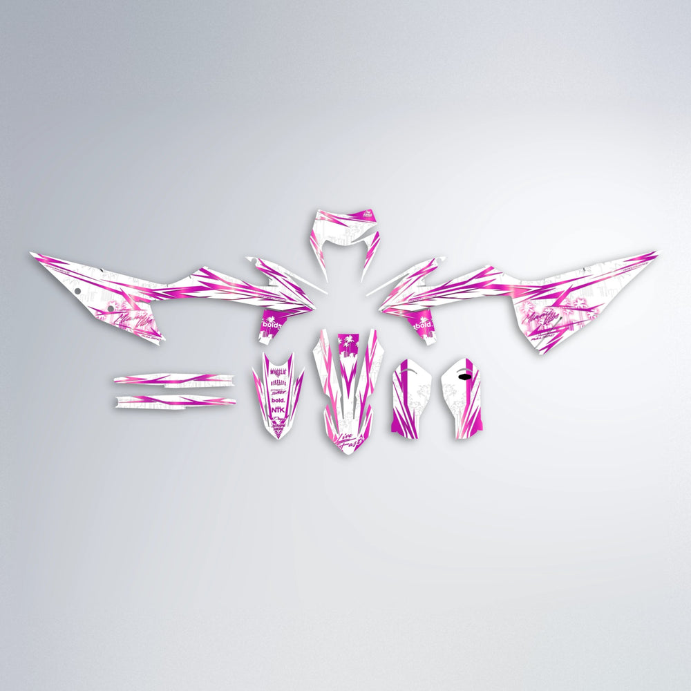 VICTORY graphics kit parts layout in Pink