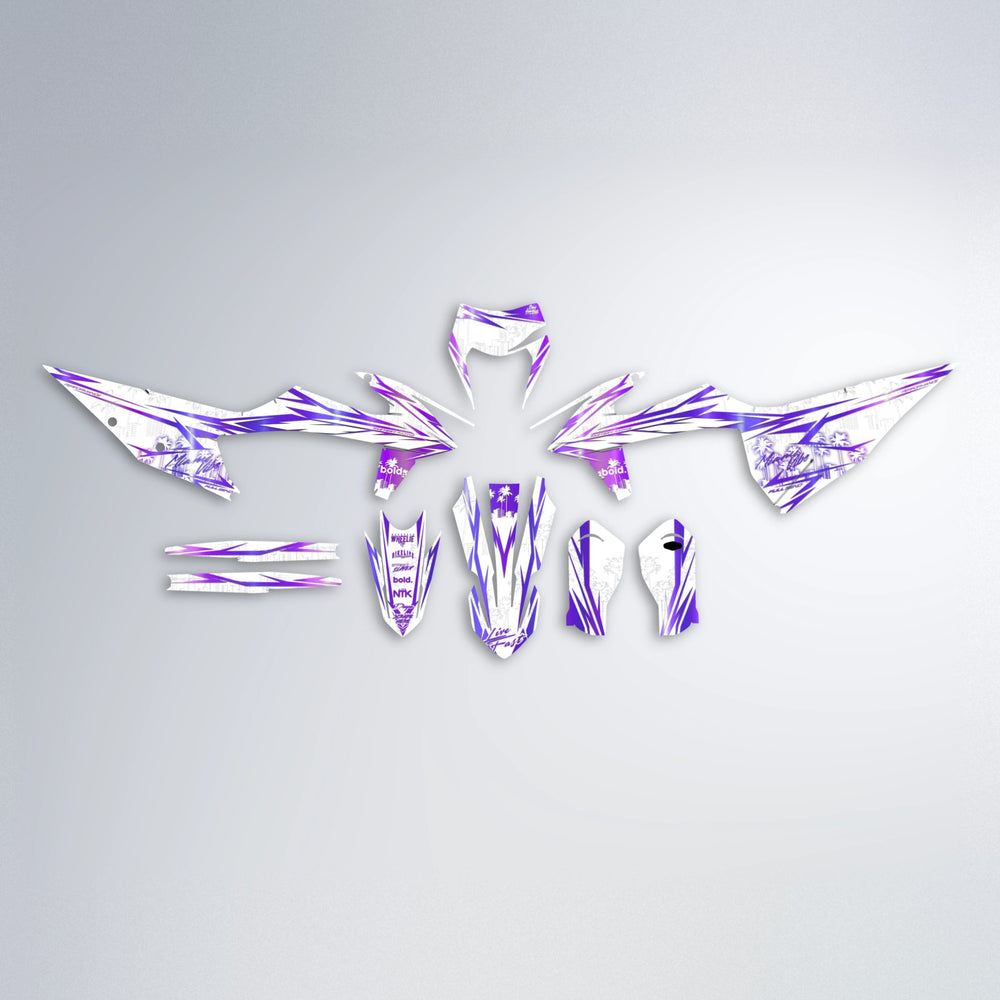 VICTORY graphics kit parts layout in Purple Chrome