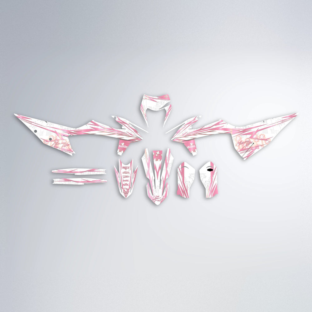 VICTORY graphics kit parts layout in Sakura Pink