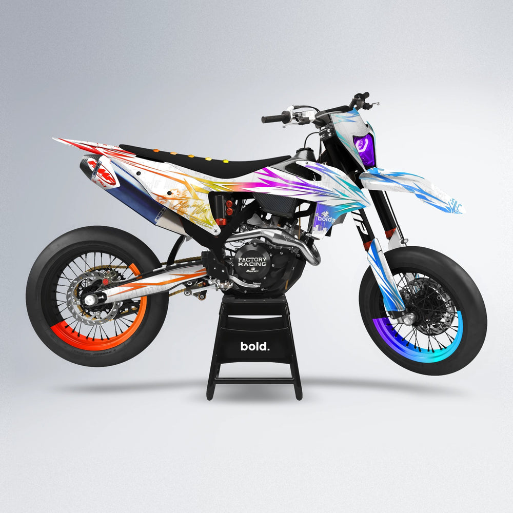 VICTORY supermoto graphics kit in Sunset Fade